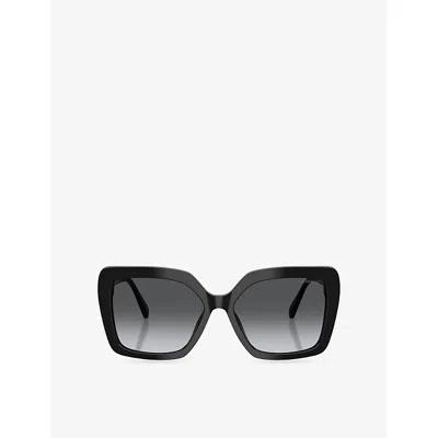 Swarovski Womens Black Sk6049 Square-frame Acetate Sunglasses