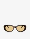 Swarovski Womens Brown Sk6002 Oval-frame Tortoiseshell Acetate Sunglasses In Brown