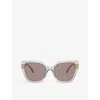 Swarovski Womens Brown Sk6016 Irregular-frame Acetate Sunglasses In Brown