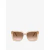 Swarovski Womens Sk6032 Square-frame Acetate Sunglasses Cream In Cream