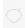 Swarovski Womens Mesmera Rhodium-plated Brass And Zirconia Necklace Crystal In Crystal