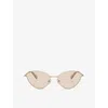 Swarovski Woman Sunglass Sk7014 In Gold