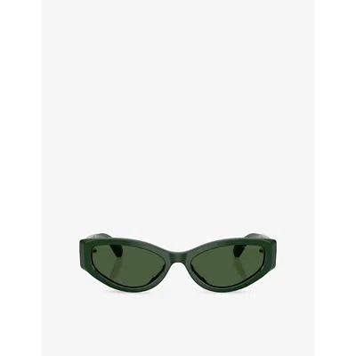Swarovski Womens Green Sk6045u Cat-eye Frame Acetate Sunglasses