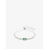 Swarovski Womens Green Matrix Tennis Rhodium-plated And Zirconia Bracelet In Green