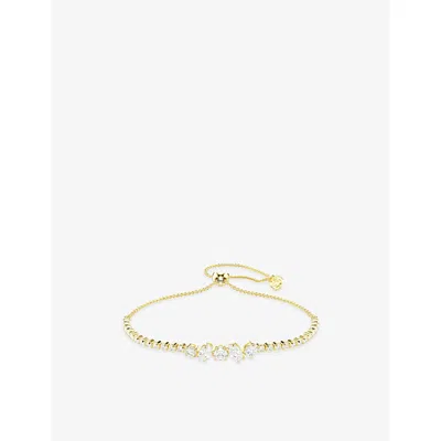 Swarovski Womens Mesmera 18ct Yellow-gold Plated And Cubic Zirconia Bracelet