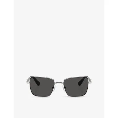 SWAROVSKI WOMENS SILVER SK7015 SQUARE-FRAME METAL SUNGLASSES