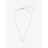Swarovski Stilla Octagon Crystal Pendant Necklace In Rhodium Plated, 15.75-17.75 In White
