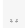 Swarovski Womens Silver Constella Rhodium-plated And Zirconia Stud Earrings In Silver