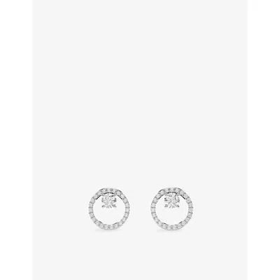 Swarovski Womens Silver Constella Rhodium-plated And Zirconia Stud Earrings