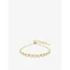 Swarovski Womens Crystal Imber Round 18ct Yellow-gold Plated And Zirconia Bracelet In Transparent