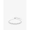 Swarovski Womens Crystal Imber Round Rhodium-plated And Zirconia Bracelet In Transparent