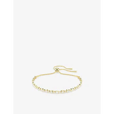 Swarovski Womens Matrix 18ct Yellow-gold Plated And Zirconia Bracelet