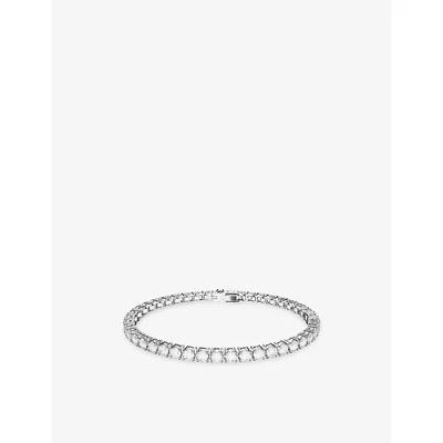 Swarovski Womens Silver Matrix Rhodium-plated And Zirconia Bracelet