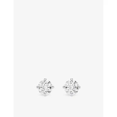 Swarovski Womens Silver Stilla Rhodium-plated And Crystal Stud Earrings