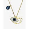 Swarovski Symbolica Evil Eye Pendant Necklace In Blue