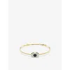 Swarovski Symbolica Soft Bangle Gold Shiny Blue In Blue