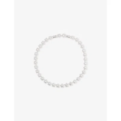 Swarovski Womens White Capsule Angelic Rhodium-plated Tennis Necklace