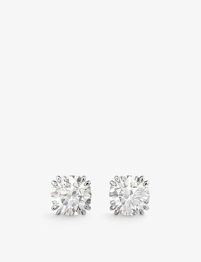 Swarovski Silver-tone Constella Crystal Stud Earrings In Metallic