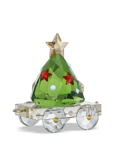 Swarovski X Gergely Szoeke Holiday Cheers Christmas Tree Wagon Ornament In 그린