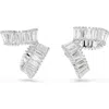 Swarovski Ariana Grande Crystal Baguette Ear Cuffs In White/silver