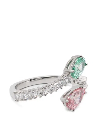 Swarovski X Ariana Grande Capsule Teardrop Band Ring In Pink