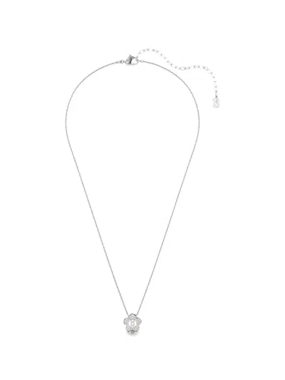 Swarovski X Ariana Grande Crystal-embellished Floral Necklace In Transparent