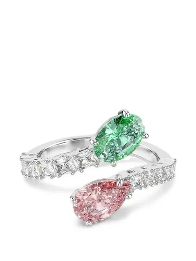 Swarovski X Ariana Grande Crystal-embellished Open Ring In Metallic