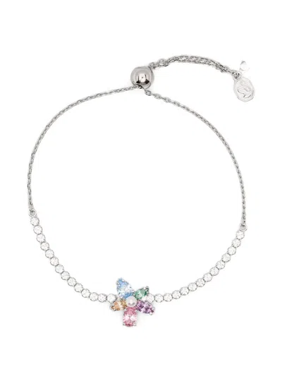Swarovski X Ariana Grande Motif Rhodium Bracelet In Transparent