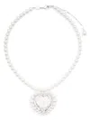 Swarovski X Ariana Grande Pearl Necklace In Silver