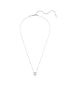 Swarovski Ariana Grande X  Rhodium Plated Heart Mixed Cuts Pendant Necklace In Silver