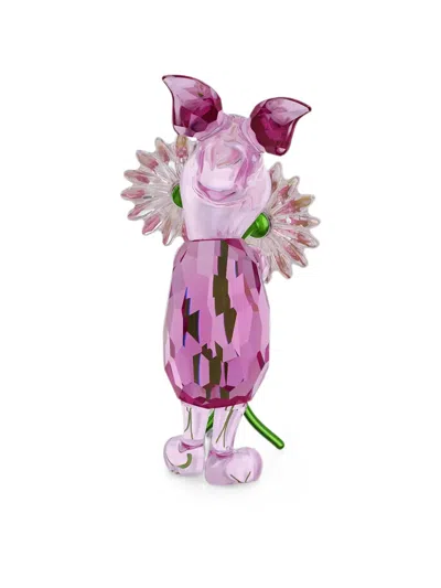Swarovski X Disney Winnie The Pooh Piglet Flower Ornament In Pink