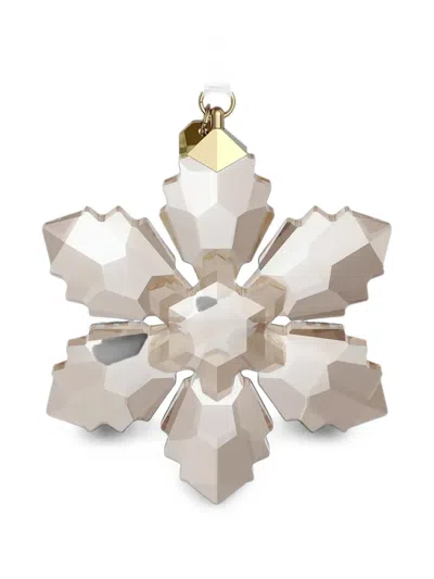 Swarovski X Gergely Szoeke Annual Edition Snowflake Ornament In Neutral