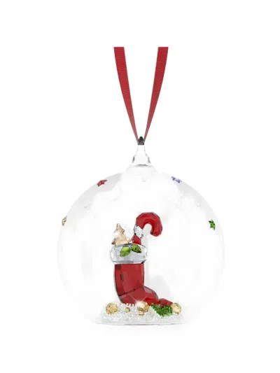 Swarovski X Parichehr Shirazi Holiday Cheers Crystal Christmas Bauble In Red