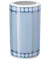 Swarovski X Rosenthal Signum Azure Vase (27cm X 13cm) In Blue
