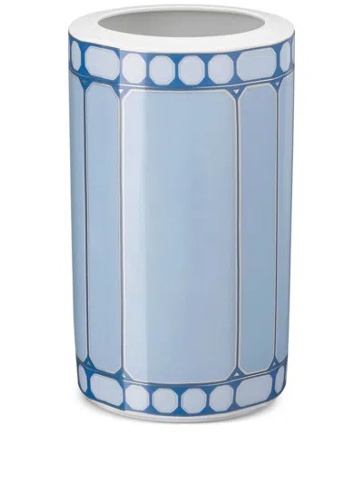 Swarovski X Rosenthal Signum Azure Vase (27cm X 13cm) In Blue