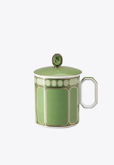 Swarovski X Rosenthal Signum Mug With Lid In Green