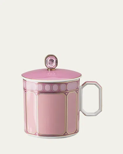 Swarovski Signum Mug With Lid, Rose Pink