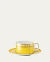 Swarovski Signum Tea Cup & Saucer, Jonquil Yellow In Yellow