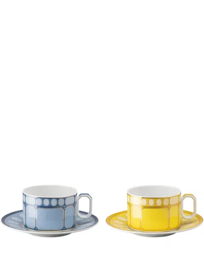 Swarovski X Rosenthal Tea Cups (set Of Two) In Yellow