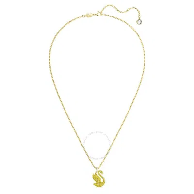 Swarovski Yellow Swan Pendant Necklace