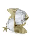 Swarovski Zodiac Pisces Crystal Figurine In Gold Tone-pisces