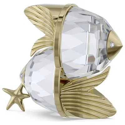 Swarovski Zodiac: Pisces Figurine In Gold