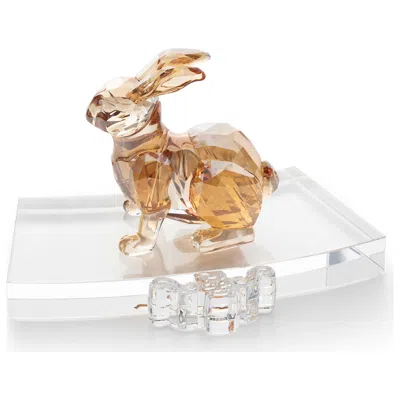 Swarovski Zodiac Rabbit Figurine In Gold