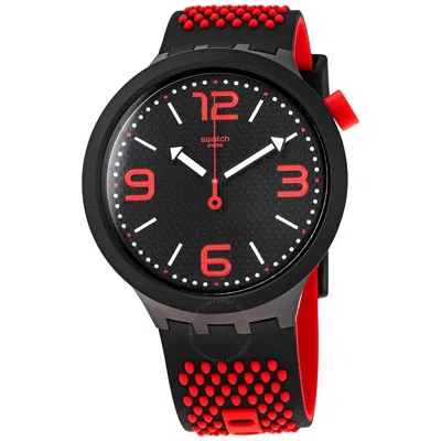 Swatch Bbblood Black Dial Men's Watch So27b102 In Red