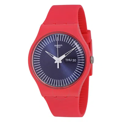 Swatch Berry Rail Black Dial Unisex Watch Suop702 In Red