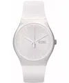 Swatch Biosourced White Rebel Unisex Watch In White