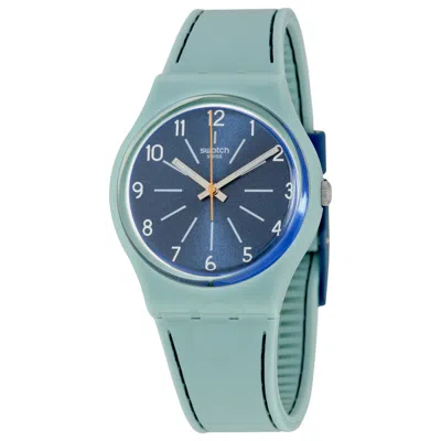 Swatch Blue Stitches Blue Dial Ladies Casual Watch Gm184