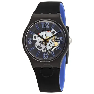 Swatch Blueboost Quartz Unisex Watch Suob165 In Blue/black