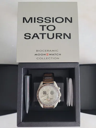 Pre-owned Swatch Brand |  X Omega Bioceramic Moon: Mission To Saturn So33t100