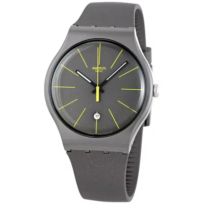 Swatch Charcolazing Quartz Black Dial Men's Watch Suob404 In Gray